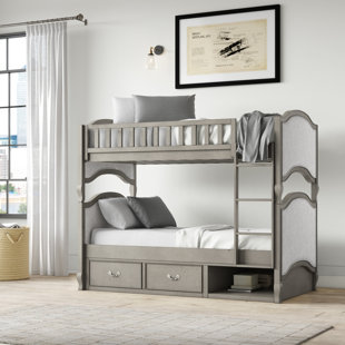 Platte Twin Over Twin Bunk Bed with Storage by Greyleigh