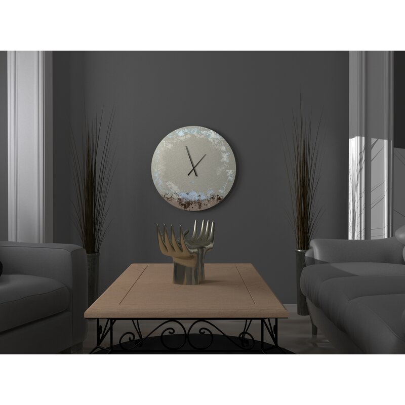 Ebern Designs Mesmerizing Cultured Abstract Metal Wall Clock Wayfair