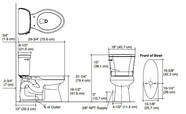K 3979 0 7 47 Kohler Highline Comfort Height Two Piece Elongated 1 6 Gpf Toilet With Class Five Flush Technology And Left Hand Trip Lever Reviews Wayfair