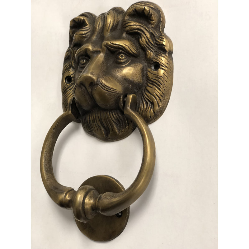 D Art Collection Brasso Lion Head Door Knocker Wayfair Ca