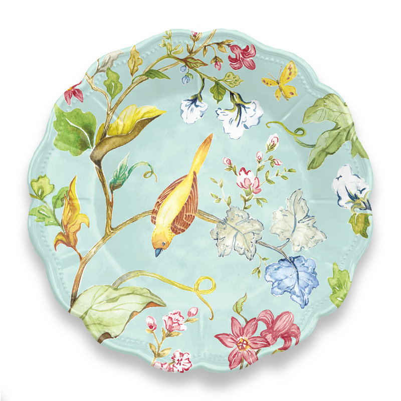 Ophelia Co Lecroy Spring Chinoiserie 12 Piece Melamine Dinnerware Lecroy Spring Chinoiserie 12 Piece Melamine Dinnerware Set Service For 4