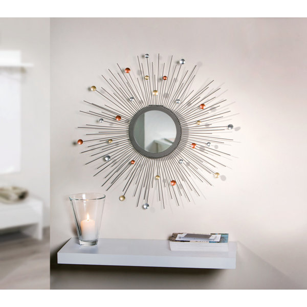 Latitude Run 21 7 In Dia Bejewelled Starburst Mirror Wall Decor