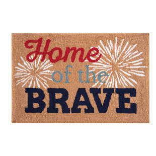 Atlanta Braves Rugs Wayfair Cleveland Home Of The Brave Patriotic Parfait Tan Area Rug