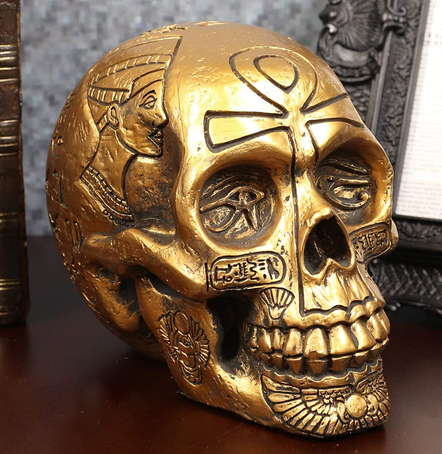 Gothic Rose Skull Mask Skeleton King 5 Panel Canvas Print Wall Art Home Decor