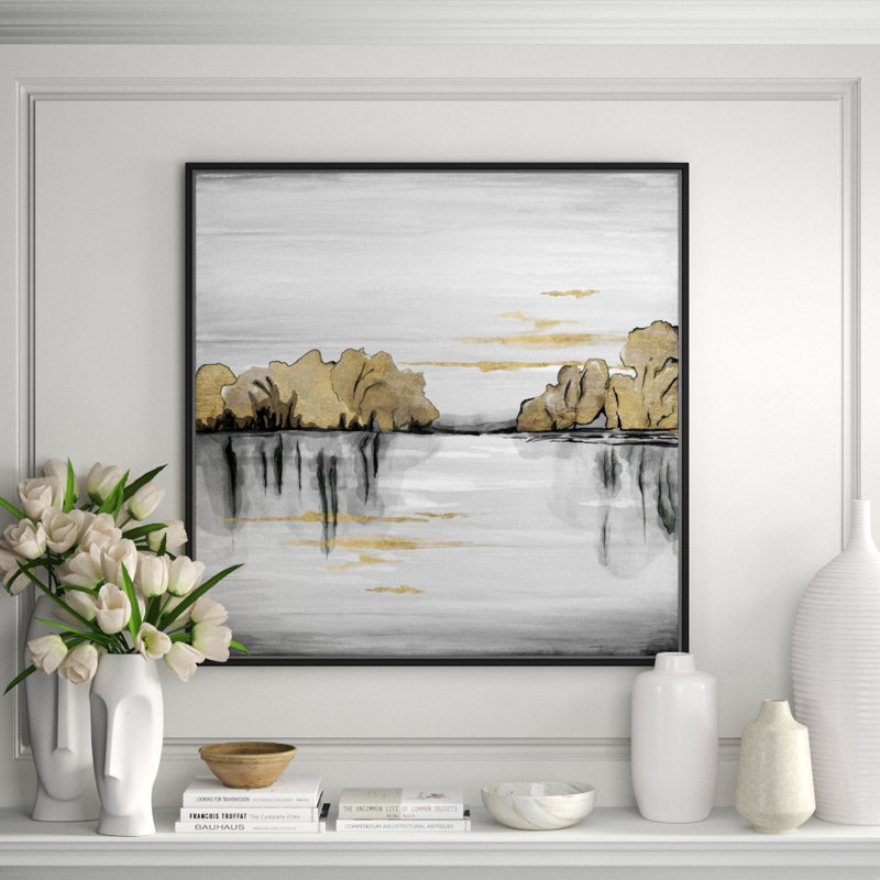 Jbass Grand Gallery Collection Golden Day Framed Watercolor Painting Print On Canvas Perigold