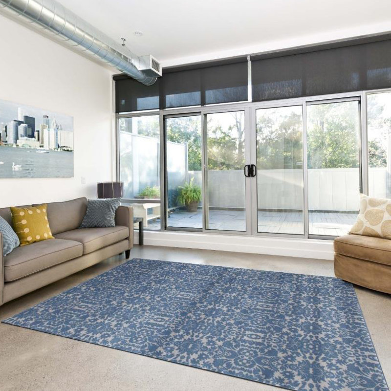 Lark Manor Paden Dark Blue Indoor/Outdoor Area Rug Wayfair