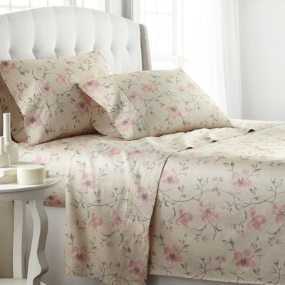 Mystic Garden Collection 300 Thread Count Floral 100% Cotton Sheet Set