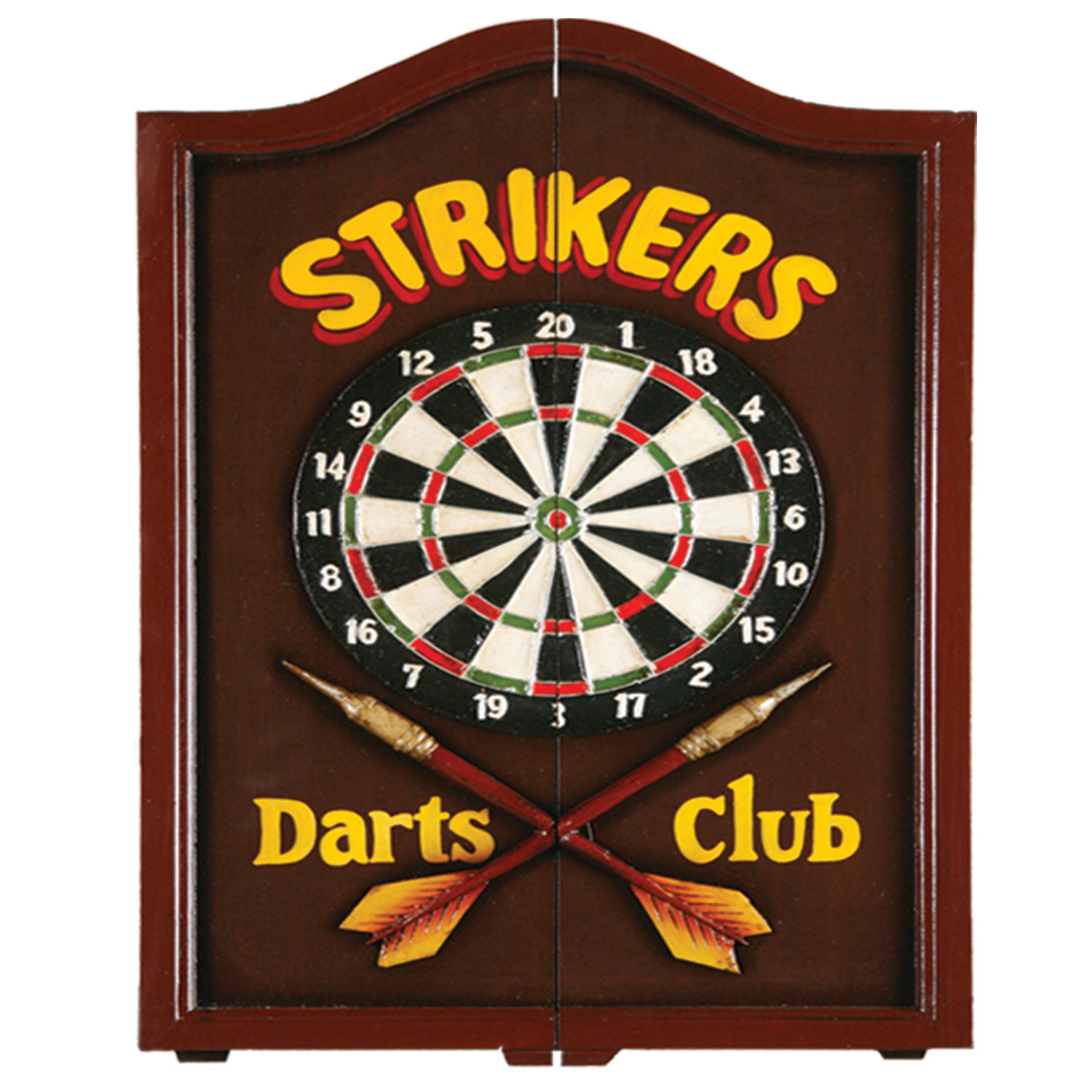 Homesahel Solid Wood Strikers Dartboard For Game Room Hand