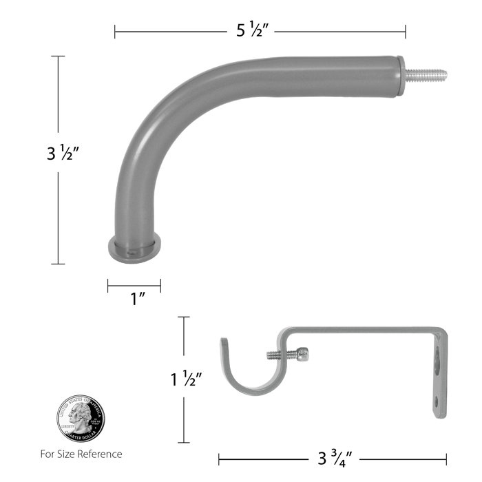 Symple Stuff Wrap Around Drapery Single Curtain Rod Reviews