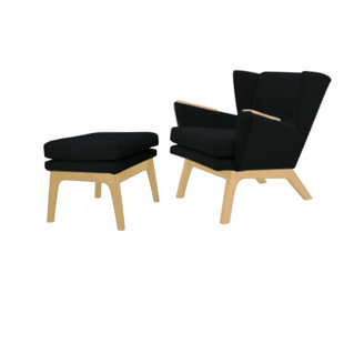 Haddam Wingback Lounge Chair And Ottoman by Brayden Studio Best #1