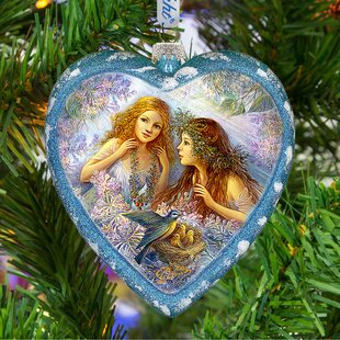Crafting Birds Christmas Decor/Ornaments Fairy Garden Blue/Pink 1 3/4” Tall 6 