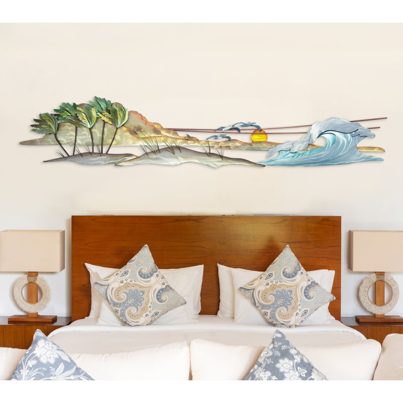 Rosecliff Heights Tranquil Morning Beach Scene Metal Wall Decor Wayfair