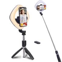 Ichiias Lightweight and Compact Selfie Light Bracket Mini Light Stand Sturdy and Durable for Camping Picnic Travel Home 