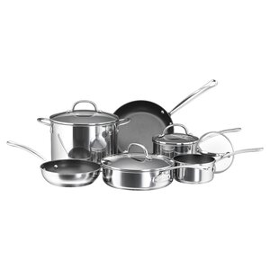 6-Piece Non-Stick Stainless Steel Cookware Set