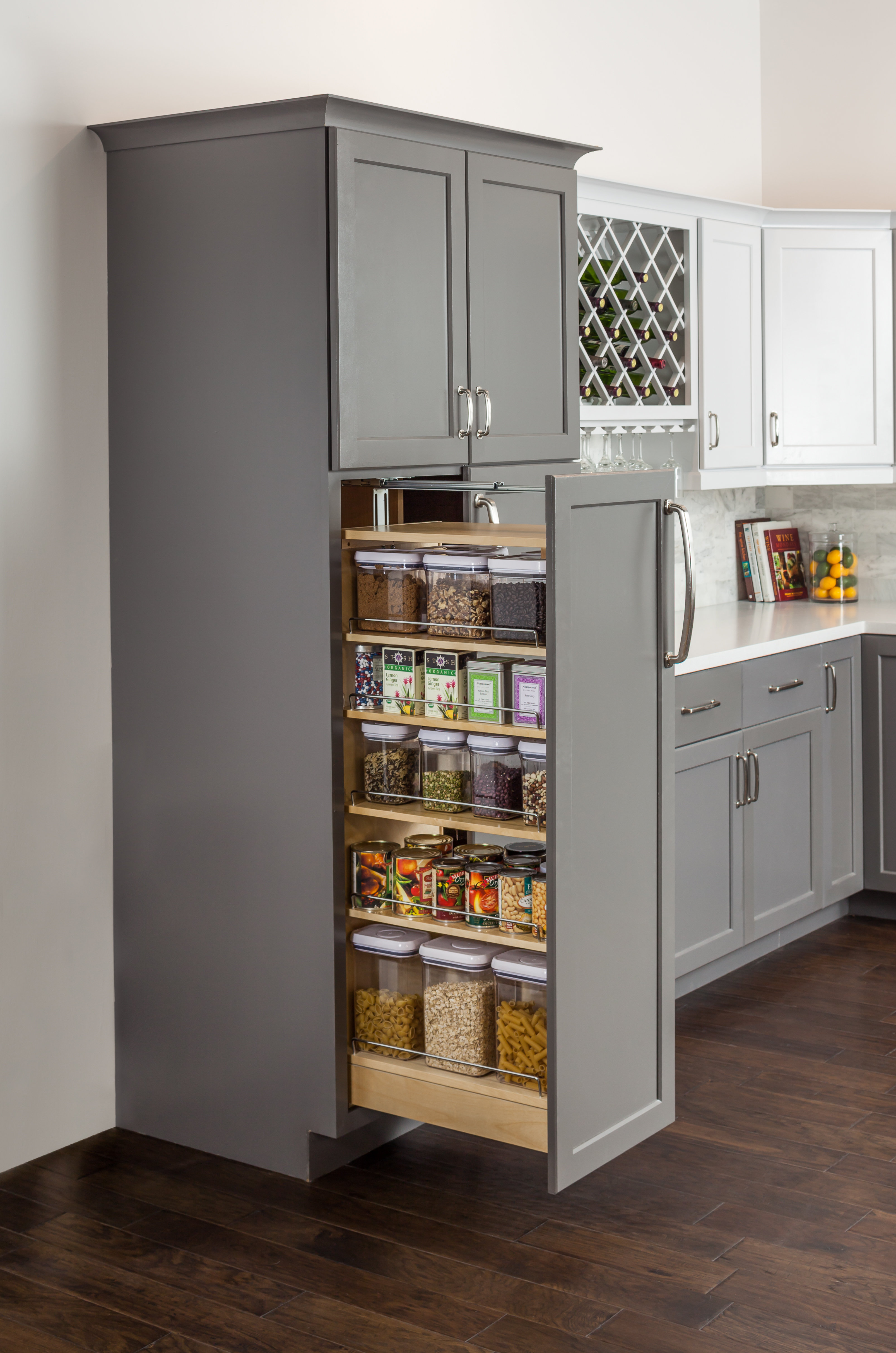 New Kitchen Storage Cabinets With Doors And Pull Out Shelves for Simple Design