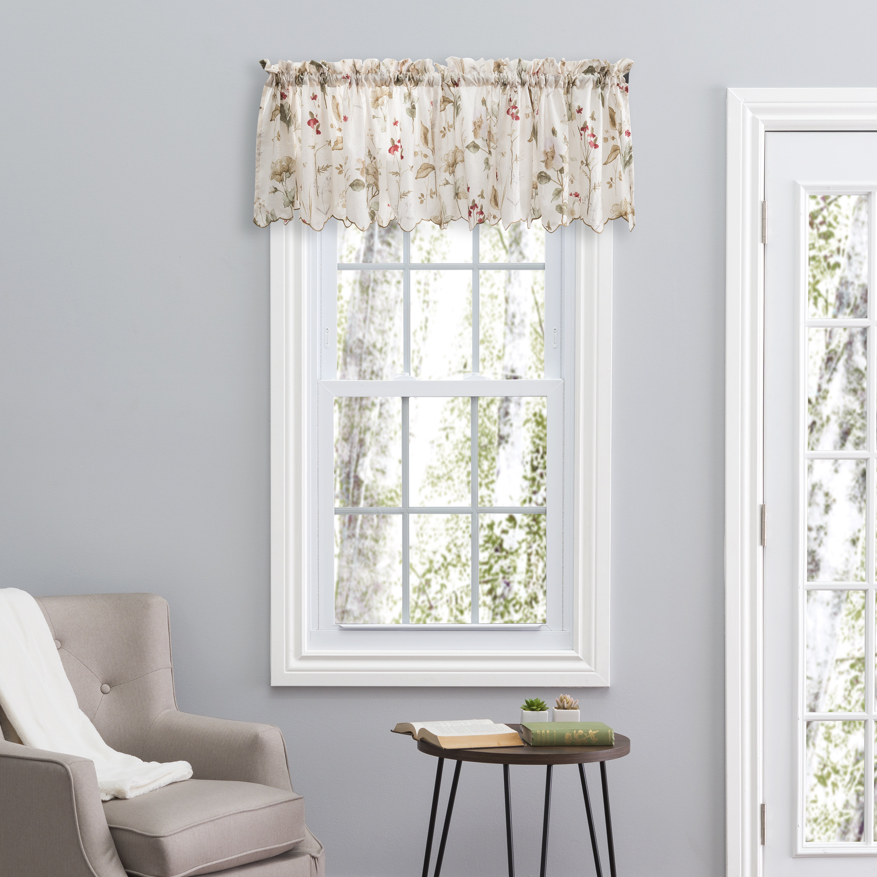 Rosalind Wheeler Maeda Crushed Taffeta 48 Window Valance Wayfair