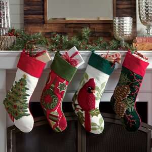 Christmas Tree Tufted Stocking