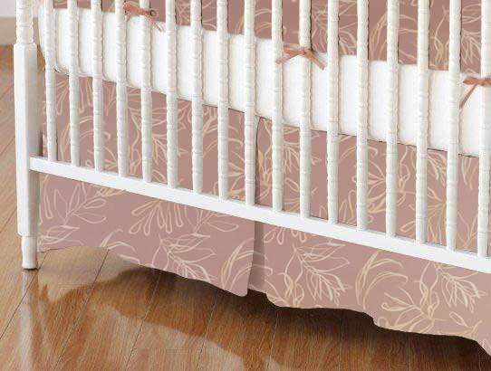 beige crib skirt