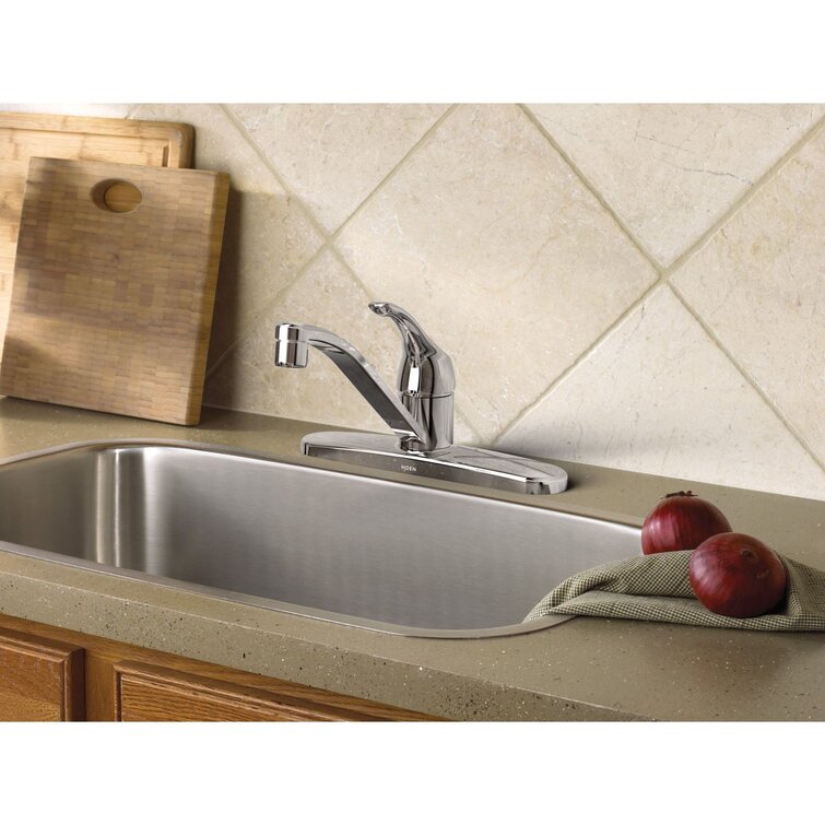 MOEN Adler Single-Handle Low Arc Standard Kitchen Faucet w Side Sprayer NEW! 