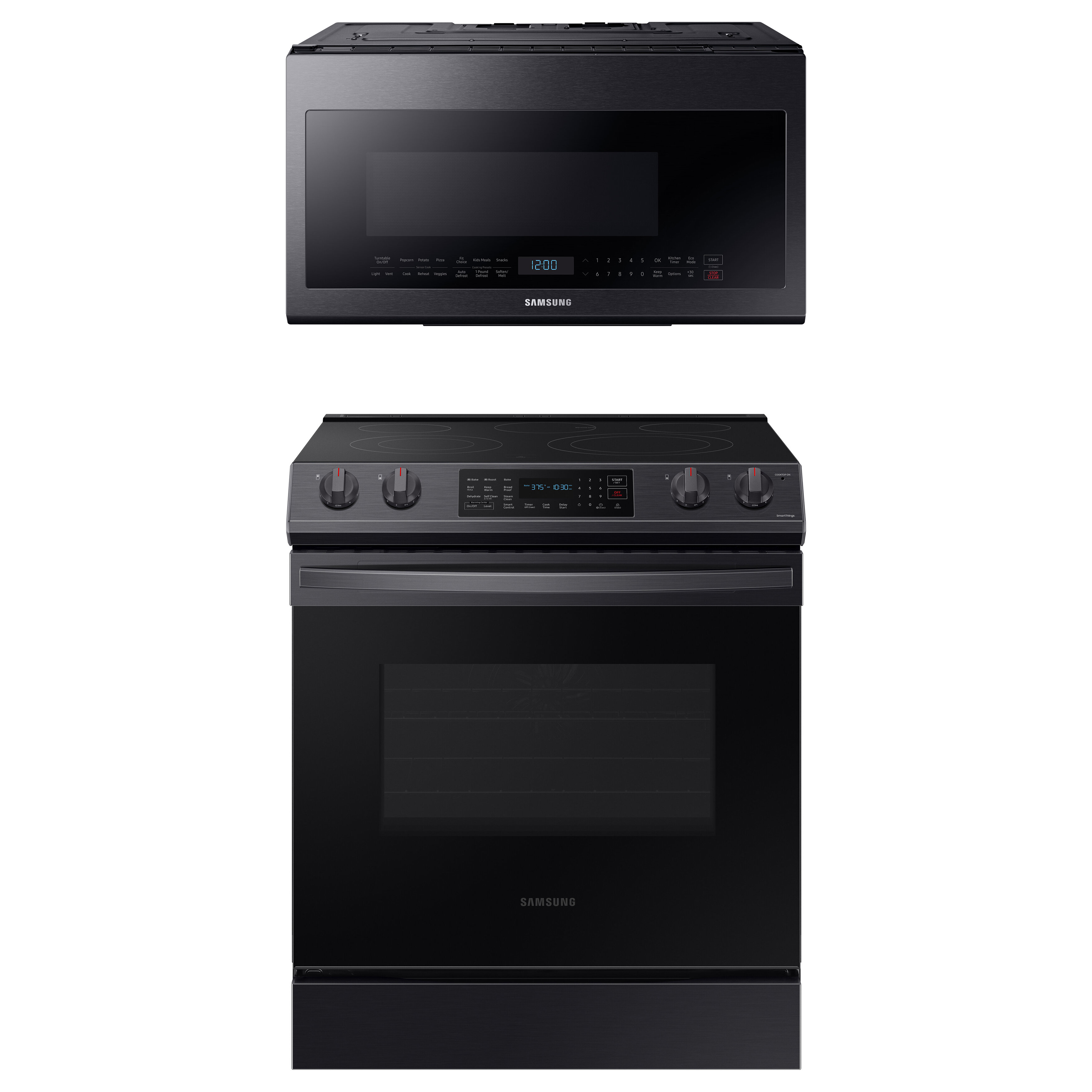 samsung black stainless steel microwave over the range