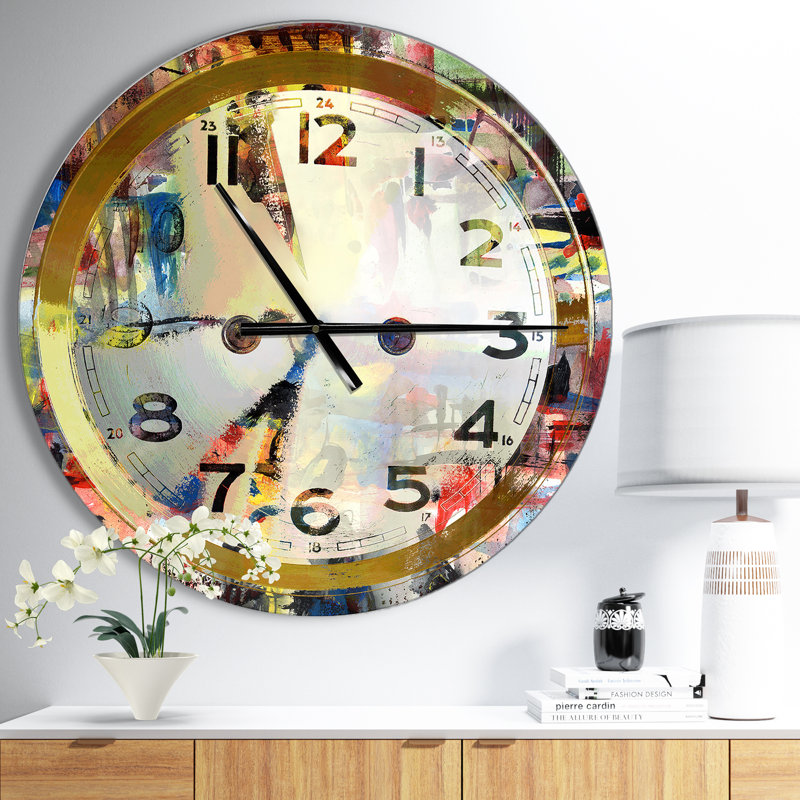 Ivy Bronx Oversized Wall Clock Reviews Wayfair