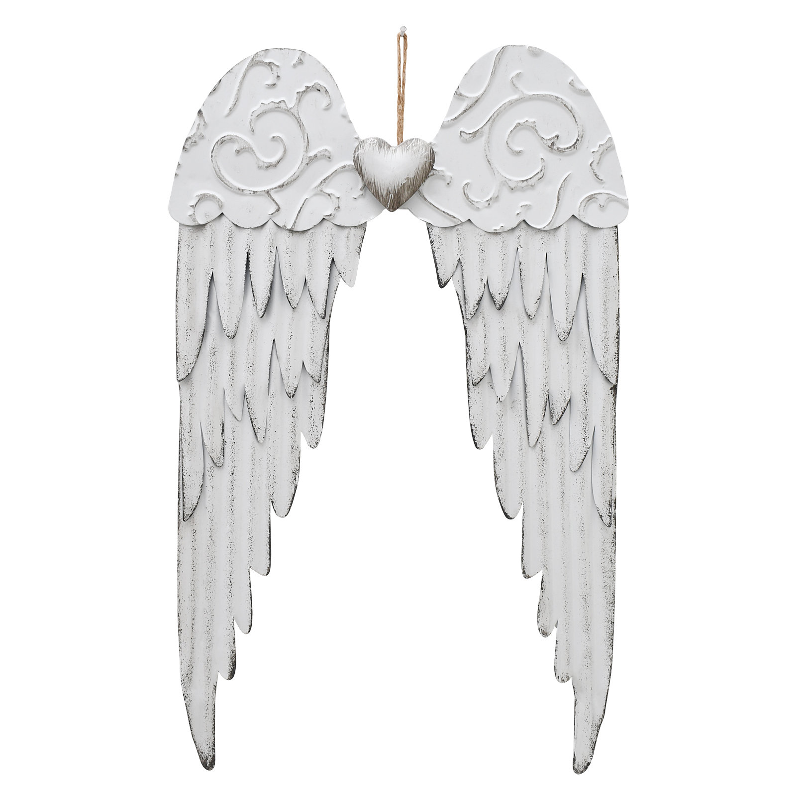 Trinx Metal Angel Wings Wall Decor Decorative Angel Wings Wall Art
