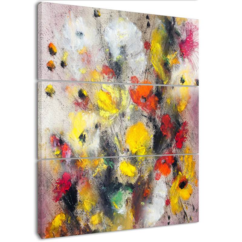 East Urban Home Bouquet Of Flowers In Abstract Painting Oil