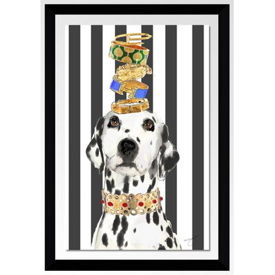 'Tricks for Treats' Watercolor Painting Print on Canvas Picture Perfect International Format: Black Framed Plexiglass, Size: 51.5