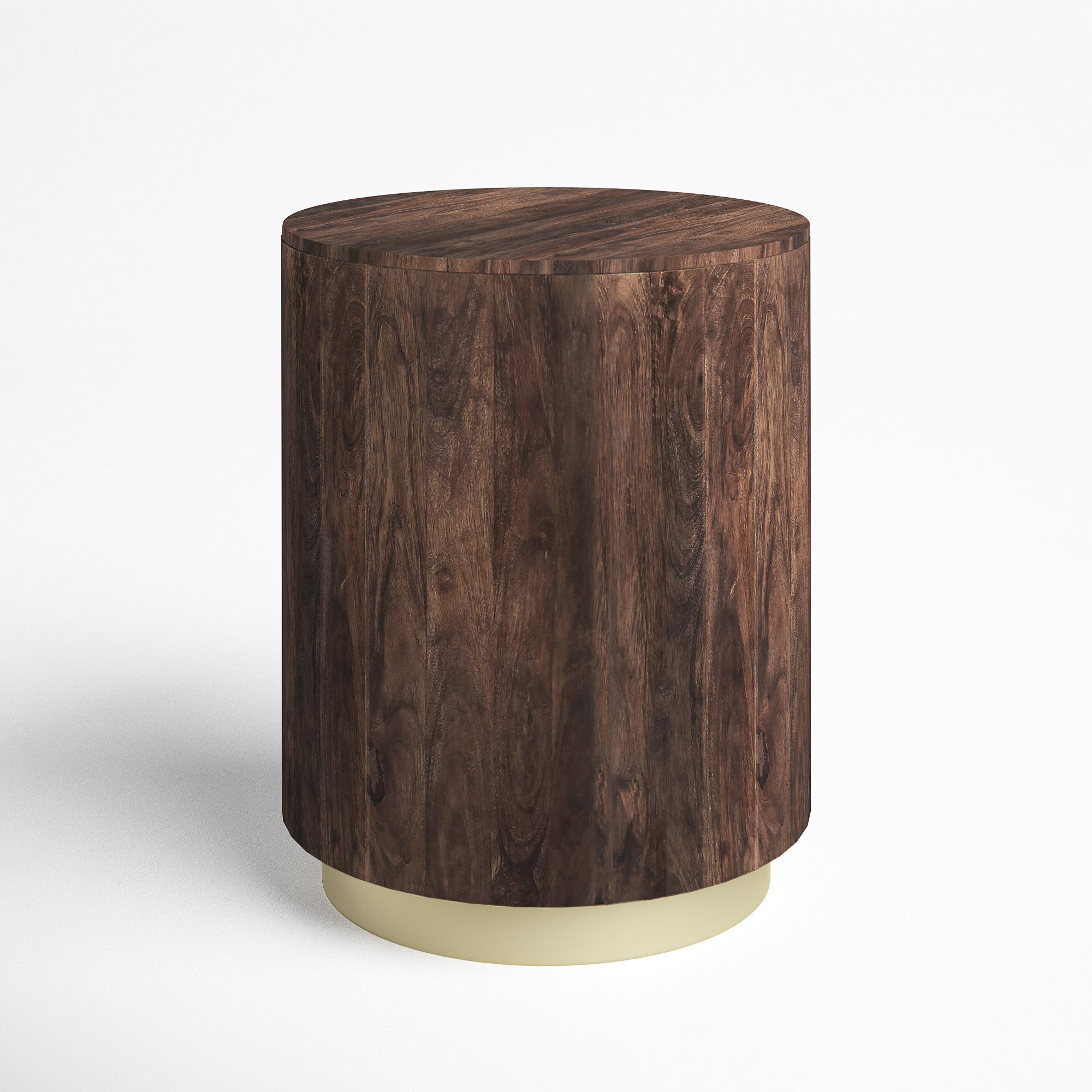 Joss & Main Paddock 22'' Tall Solid Wood Drum End Table Wayfair