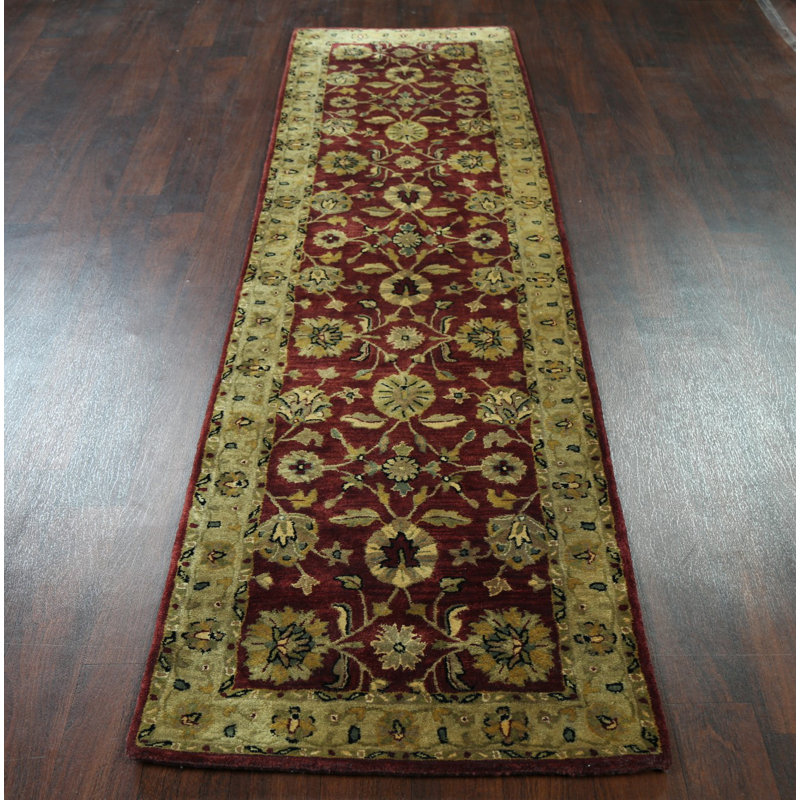 Isabelline Runner Hurtsboro Oriental Handmade Tufted Wool Red Beige Area Rug Wayfair