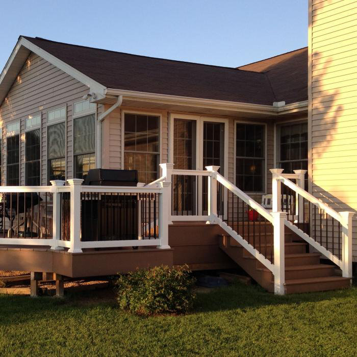Vinylfencewholesaler Beaumont Metal Stair Railing Reviews Wayfair