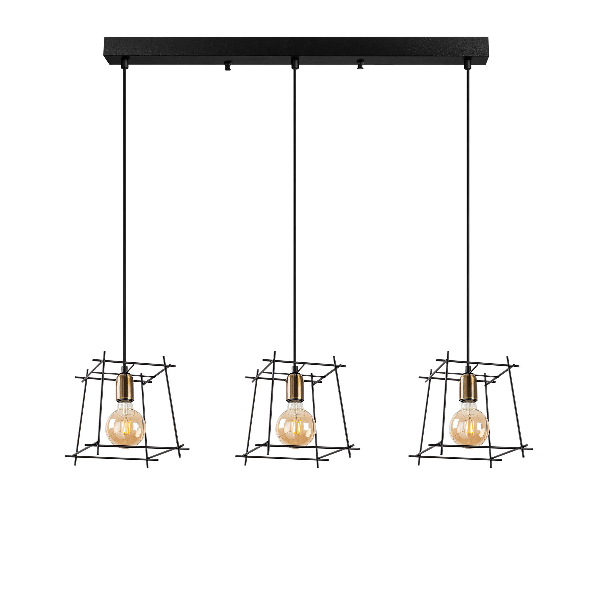 Bless international Hullinger 3Light Kitchen Island Geometric Pendant