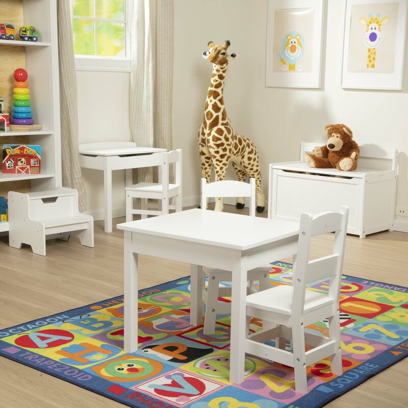 melissa and doug white table and chairs
