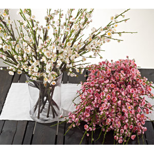 Faux Botanicals Decorative Plum Blossom Branches (Set of 12)