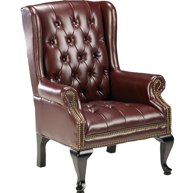 Lorell Queen Anne Wing-Back Fabric Guest Chair | Wayfair