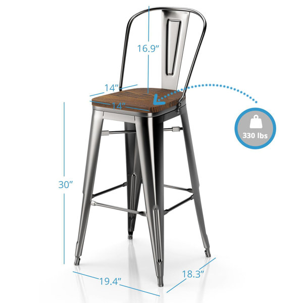 Williston Forge Kamp 30 Bar Stool Reviews Wayfair
