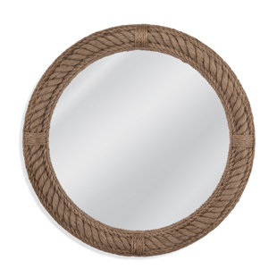 Large Round Mirror With Rope Wayfair Round Jute Rope Boothbay Wall Mirror