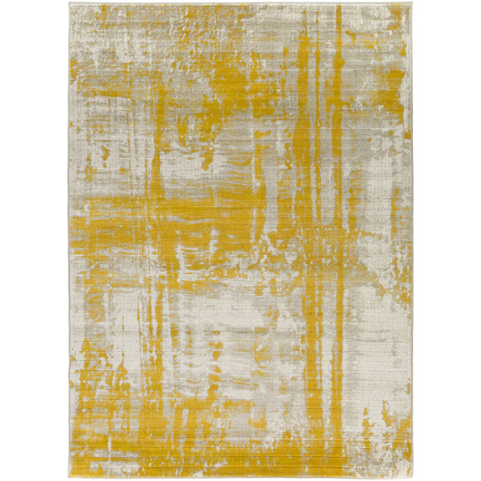 Bibb Light Gray Gold Area Rug
