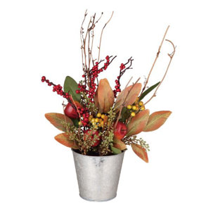 Harvest Apple and Berry Floral Arrangement in Pot