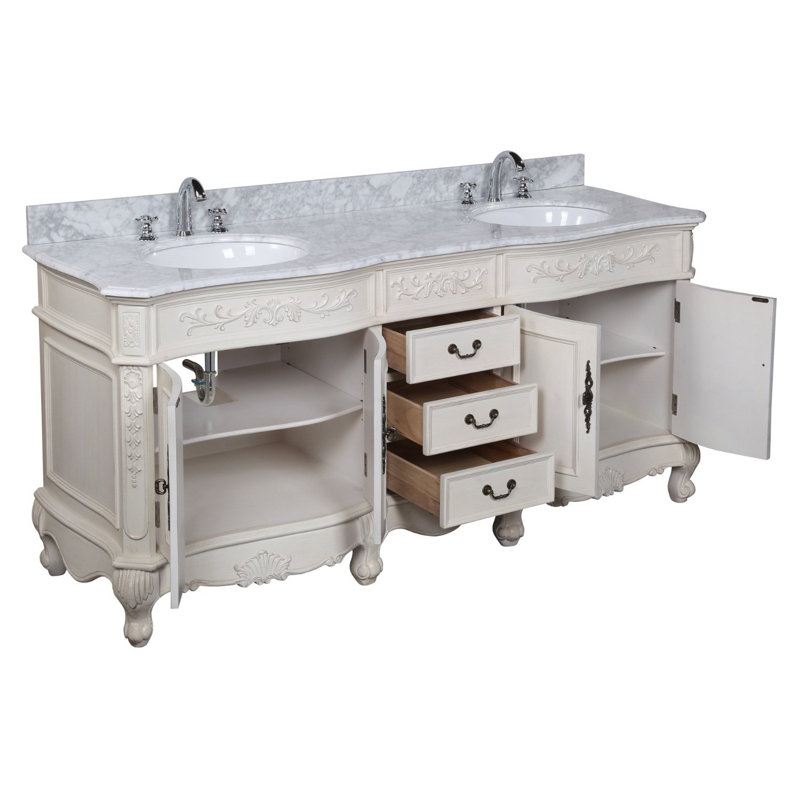 Kbc Versailles 72 Double Bathroom Vanity Set Reviews Wayfair Versailles 72 Double Bathroom Vanity Set
