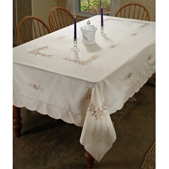 SALE 60x60'' Round White Embroidered Cut work Embroidery Tablecloth Napkins 