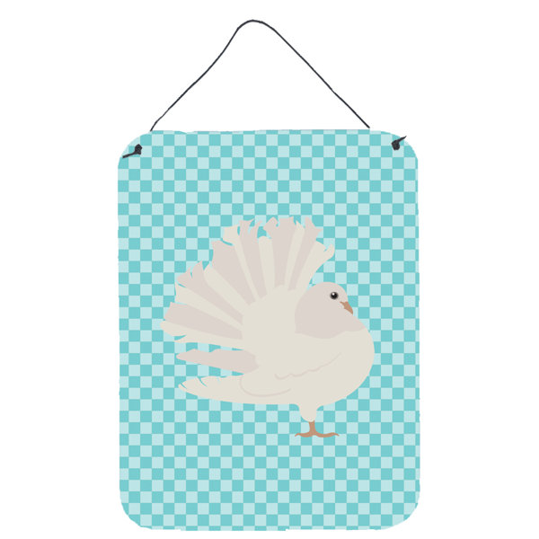 World Menagerie Silver Fantail Pigeon Hanging Prints Wall Decor