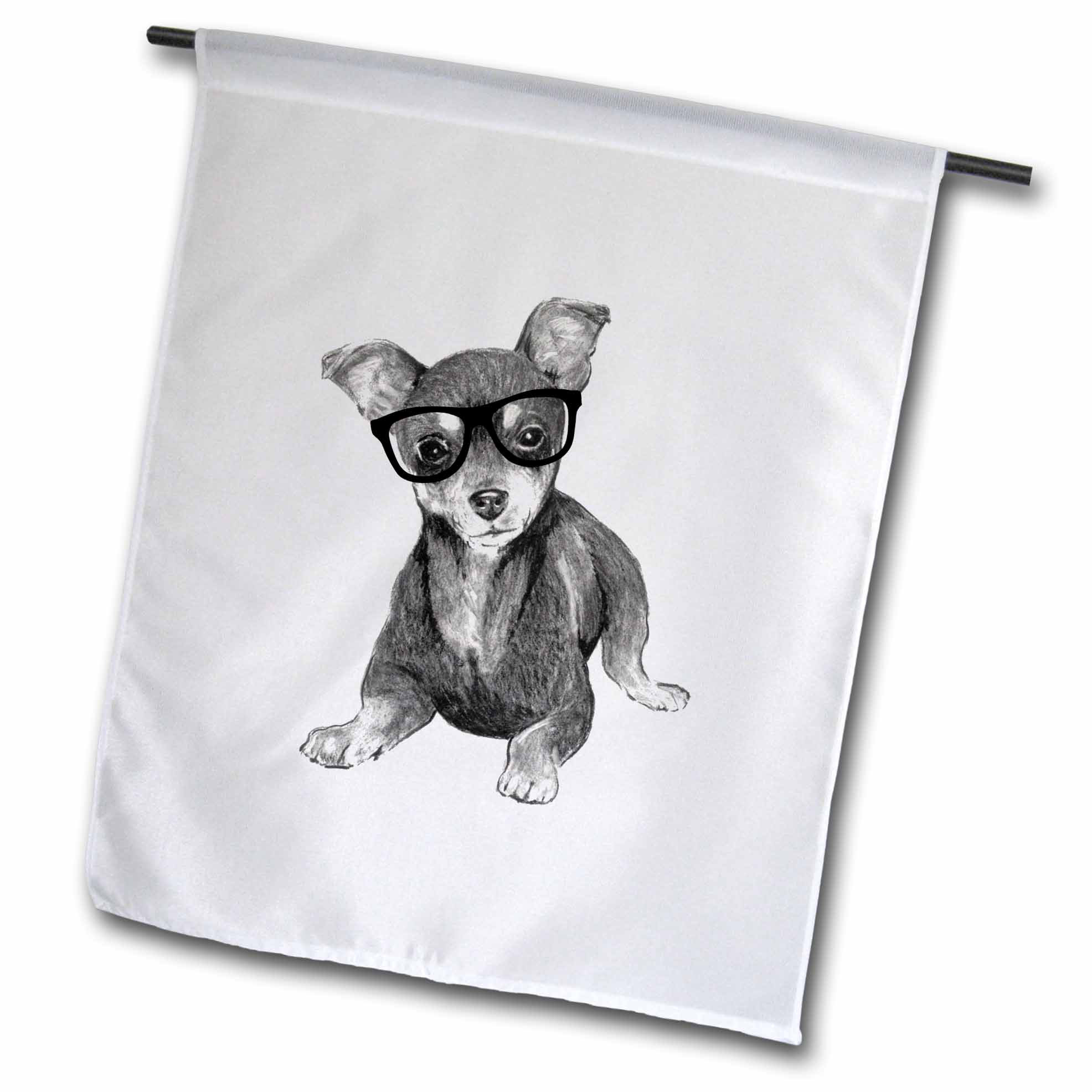 3drose Funny Hipster Chihuahua Puppy Drawing Polyester 18 X 12 In Garden Flag Wayfair