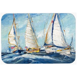 Roll Me Over Sailboats Kitchen/Bath Mat