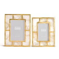 Set of 2 Two's Company Natural View Photo Frames Sea Grass 