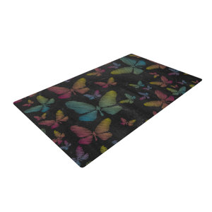 Snap Studio Butterflies II Chalk Pastel Area Rug