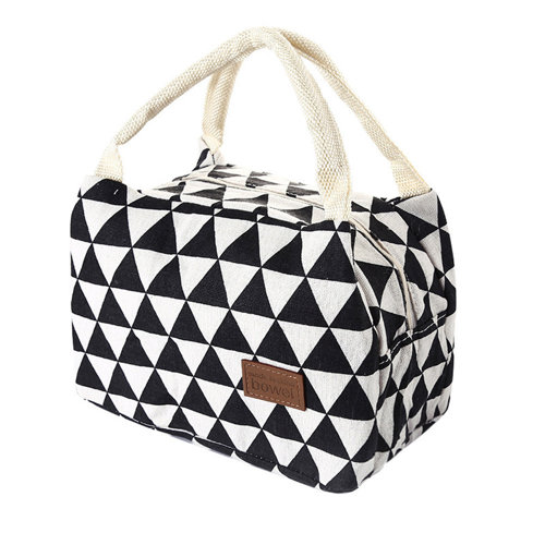 white insulated picnic tote bag