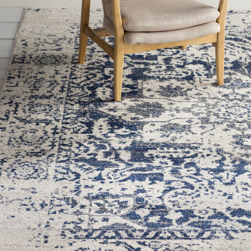 Katie Cream Navy Area Rug