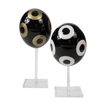 Painted Ostrich Egg Sculpture