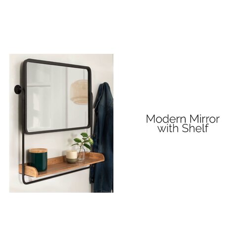 Steelside™ Beckett Shelves Accent Mirror | Wayfair
